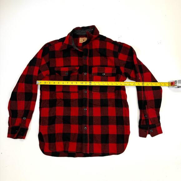 Vintage Profile Buffalo Plaid Flannel Shirt/Jacket Wool Carter & Churchill - Picture 6 of 7